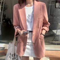 엔비룩 여성용 리얼 린넨 자켓