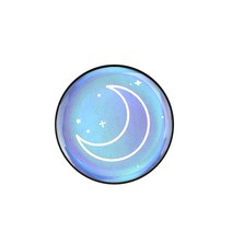 나인어클락 핸드 그립 에폭시 홀로그램톡, 블루문, 1개
