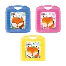 모나미 모니주 크레파스 블루 + 핑크 + 노랑 세트, 24색