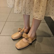 올나인 리본 포인트 스트랩 메리제인 플랫슈즈