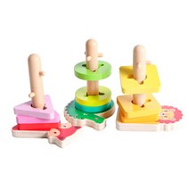 아이우드 동물 끼우기 블록 04-011019, 혼합색상