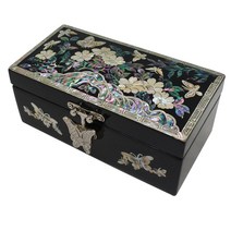 나전칠기 나비 직굴림보석함 흑색, 1개