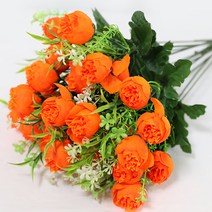 조아트 조화 성묘꽃 12대 케이라로즈 3p, 오렌지