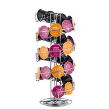 제이앤케이 돌체구스토 캡슐보관함 회전타워형 35구 실버 1개