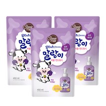 샤워메이트 말랑이 버블 핸드워시 블루베리 리필, 450ml, 3개