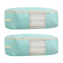 마켓피오 옥스포드 파스텔 이불정리함 대형, 민트, 2개