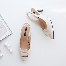 멜팅나인 여성용 스퀘어포인트 슬링백힐 8cm SB2027A