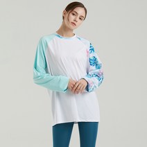 에이치머스 여성용 보라카이 오버핏 긴팔티 래쉬가드, 혼합색상
