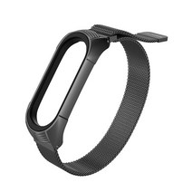 샤오미 미밴드3/4 밀레니즈SE 스트랩, 블랙, 1개