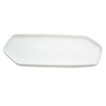 루이앤탑펠 헥타곤 매트 디저트 플레이트 서빙보드 42cm, 화이트, 1개