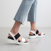 단골언니 여성용 에이드 밴딩 스트랩 통굽 캐쥬얼 샌들