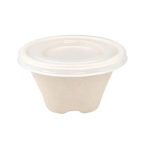 포장대장 펄프 일회용 소스용기 350ml + 뚜껑 세트, 1개입, 100세트