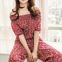 코코드림 6603 포이즌 플라워 롱 점프슈트