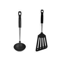 키친유 조리기구 사각 뒤지개 + 조리기구 국자 대, 혼합색상