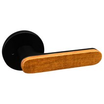 우드 방문손잡이 버튼 세트 BPL-5001 우드 블랙, 1세트