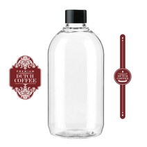 투명 페트병 ARB330 + 검정캡 + 스티커 2M, 330ml, 10세트