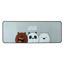 위베어베어스 손목보호 마우스패드 마우스 캐릭터 장패드, 그레이, 1개