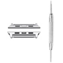 디씨네트워크 애플워치 어댑터 스프링바 타입 사은품 툴+스프링바, 실버, 1세트