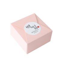 레이스 포장 박스 100p + 백일 스티커 100p 세트, 박스(핑크), 스티커(한글2), 1세트