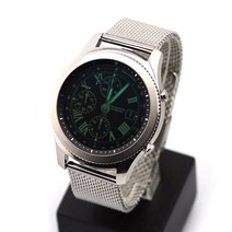 갤럭시 프론티어/기어S3/워치3 22mm 클래식 밴드 스트랩 GS3ME11 (45/46mm 호환 가능) + 바내봉 2p + 교체용 툴, 실버, 1세트