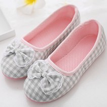 나비체크 거실화, 그레이, 1개