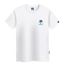 진마니아 야자수 라운드 남녀공용 빅사이즈 반팔티 TS-217