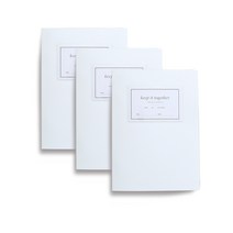 퍼니메이드 헬로 아이엠 노트보관용 파일 A5, 화이트, 3개