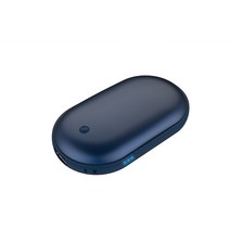 애니클리어 USB 충전식 보조배터리 케이블 겸 휴대용 손난로 전기 핫팩, iGPB-HOT3, 코발트블루