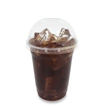 투고팩 투명 PET 아이스컵 100p + 돔형뚜껑 100p, 100개입, 1개
