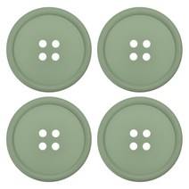 실리콘 단추 냄비받침, 카키, 4개