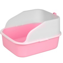 라온 프리미엄 대용량 고양이 화장실 + 모래삽 세트, 핑크