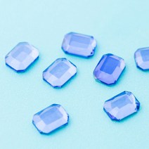네일은재료빨 팔각 에메랄드컷 네일 평스톤 M, 7 블루, 30개