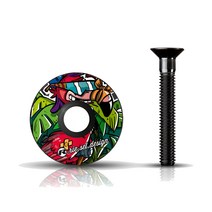 리젤디자인 자전거 헤드셋 스템 캡, 플로우밍고, 1개