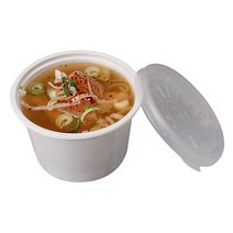 팩투유 다용도 일회용 소스 용기 화이트 350ml + 뚜껑 대, 1000개, 1세트