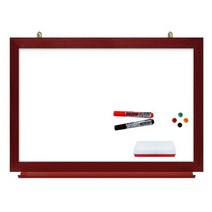 일반화이트보드 자석형 + 마카 검정 + 빨강 + 지우개 + 자석 랜덤발송 4p, 체리우드