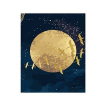 그림 그리기 DIY, 가을 철새와 달 2