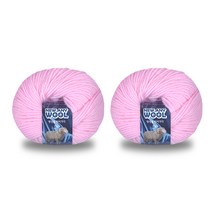 미소털실 뉴애니울 뜨개실 50g x 2p, 6007 라이트핑크, 180m