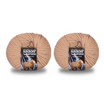 미소털실 뉴애니울 뜨개실 50g x 2p, 6002 베이지, 180m