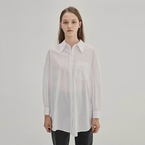 베이직하우스앤 여성용 뒷판셔링 오버핏 셔츠 HUWS521F