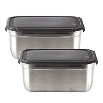 스텐팩토리 스테인레스 밀폐용기 사각9호 3.8L, 2개, 단품