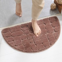 JHcompany 촘촘 폭신 반달 발매트, 코코아