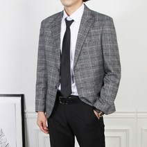 더마인드 남성용 투버튼 JK 체크 자켓