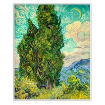 제이디아트 고흐 그림 액자 싸이프러스 나무 VG-14, 엣지화이트
