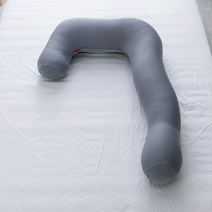 라버트리 특대형 허그me 마이크로에어볼 바디필로우 L자형, 그레이