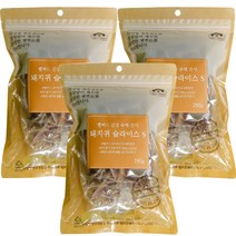 벨버드 강아지 건강 수제 간식 S 250g, 돼지귀 슬라이스, 3개