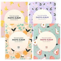 투영디자인 80포켓 포토앨범 4종세트, 패턴, 40매