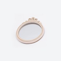 메종드블랑 엔틱 안나 원형 벽거울 소, 골드 + 핑크