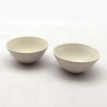 달소금 데일리 모아 도자기 공기, 크림화이트(무광), 2개