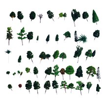 [미니어처] 포레스 테라리움 녹색나무 모형 벌크 디오라마재료 세트, 혼합색상