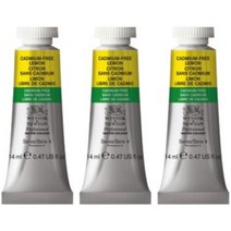 윈저앤뉴튼 프로페셔널 수채물감 898 CF lemon 3p, 14ml, 1색